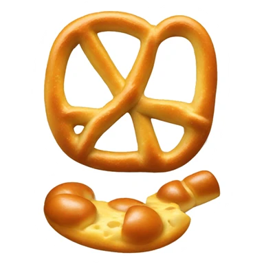 Cheese and pretzel sticker