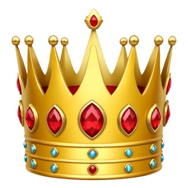 yellow crown with a lot red gems sticker