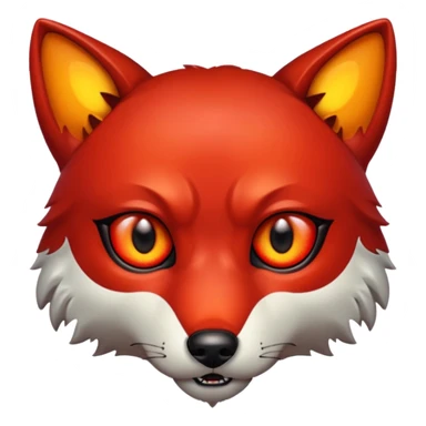 Wolf eyes glowing red only showing the eyes sticker