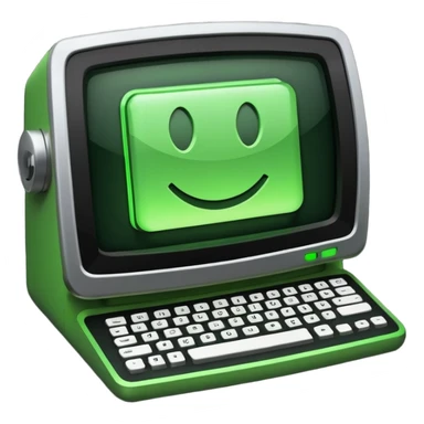 mac os icon code transpiler compiler terminal, black and green sticker