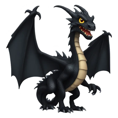 Scary black dragon sticker