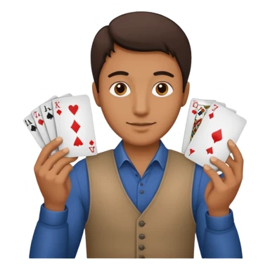 A Man holding 6 in one hand, 7 in the other Hand.  sticker