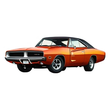 1968 dodge charger  sticker