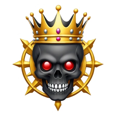 dark skull king emblem sticker