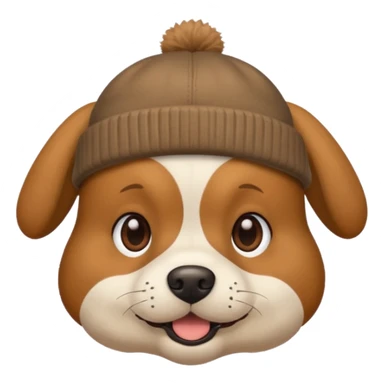 dog wearing beenie sticker