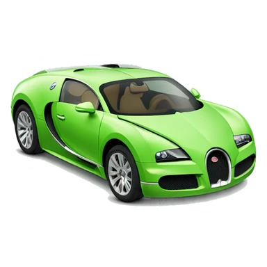 A light Green bugatti car sticker