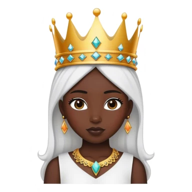 Girl black color crown and designed name of ASYEH in bottom  sticker