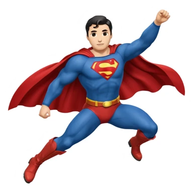 Superman with cape fluttering sticker