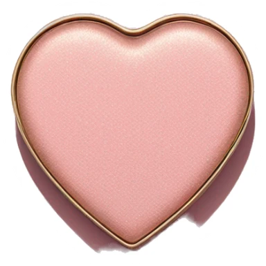 blush pink heart shaped makeup compact sticker