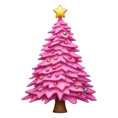 pink christmas tree sticker