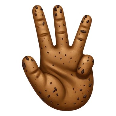 Middle finger with poop on it  sticker