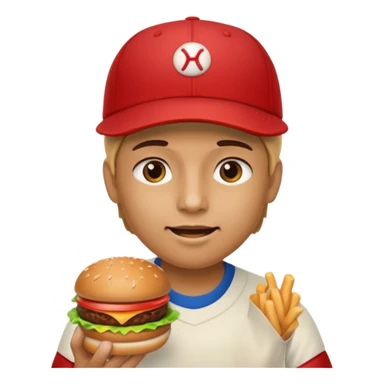 comiendo hamburguesa sticker