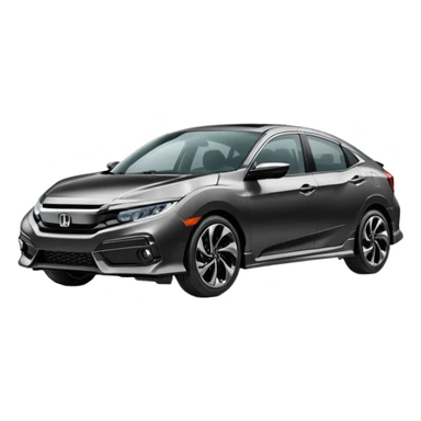 Make an emoji of a 2024 Honda civic with a black exterior with no added color  sticker