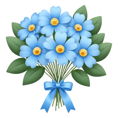 Bouquet of pastel blue flowers sticker