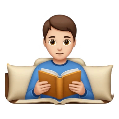 adult learning with a book in the night sticker