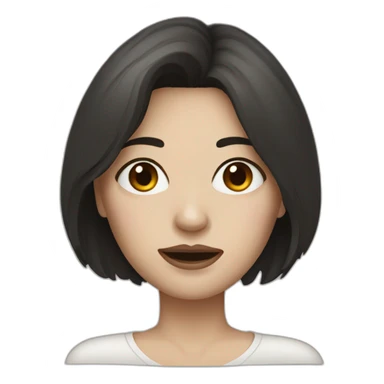 dark hair white skin woman with broken nose sticker