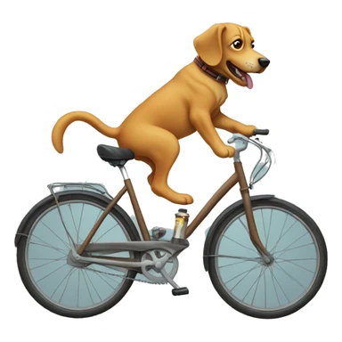 A bike with a dog smoking  sticker