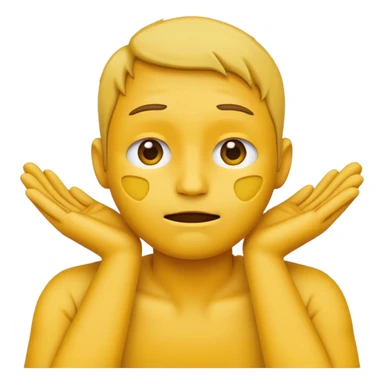 yellow face emoji with distressed expression and hands around its own neck sticker