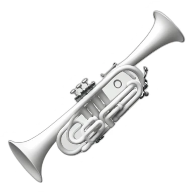 White colored trumpet sticker