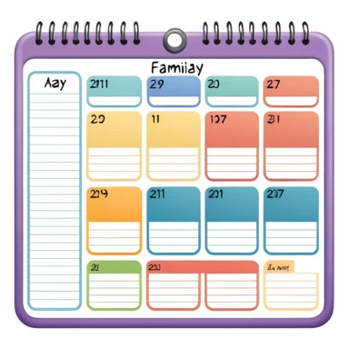 family calendar sticker