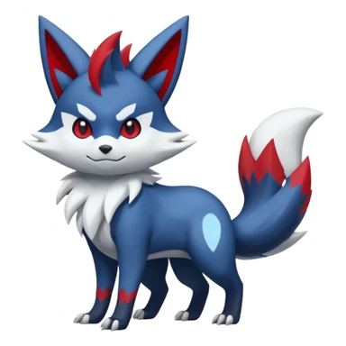 Meowstic-Zoroark-Zangoose-Fakémon-hybrid-creature (full body)  sticker