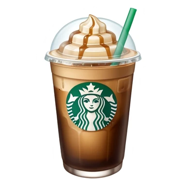 Starbuck ice coffee with ice cubes sticker