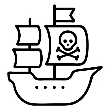 pirate ship sticker