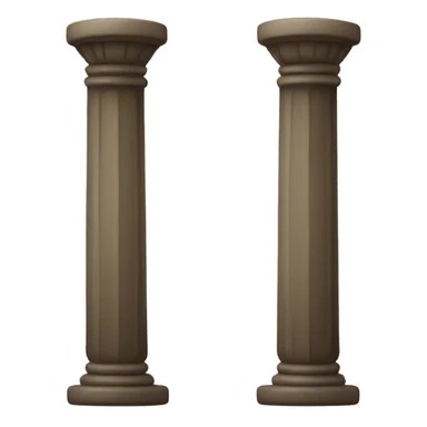 Two balls with a pillar in the middle sticker