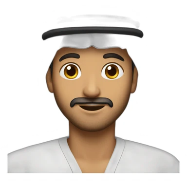 Arab man felling love sticker