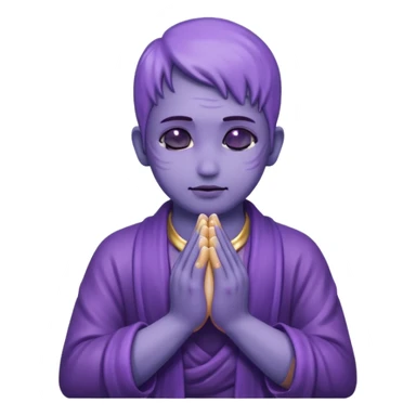 soapy purple hands praying ohm sticker