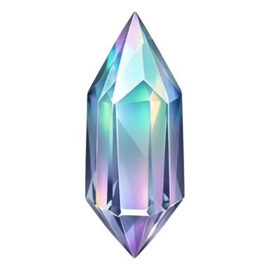 silver iridescent nebula crystal shard sticker