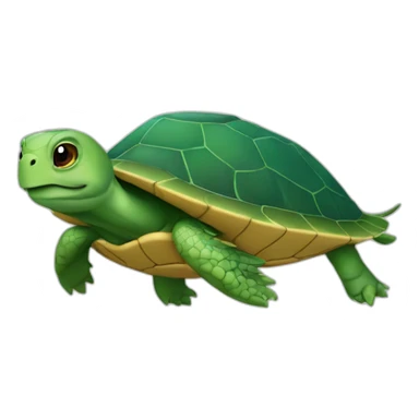 une tortue volante sticker