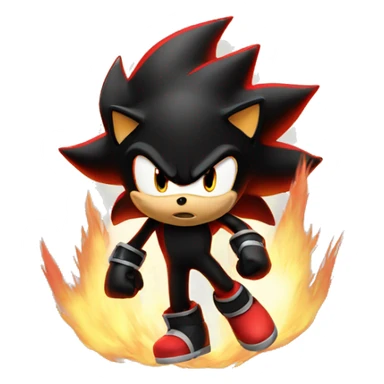 Shadow the Hedgehog fire sticker