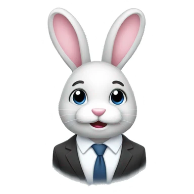 business bunny sticker