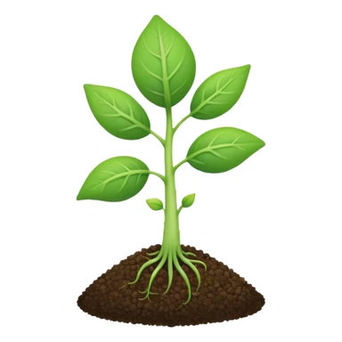 Sprout with no face just a sprout from a seed  sticker