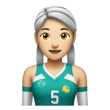 chinese volleyball player at service sticker