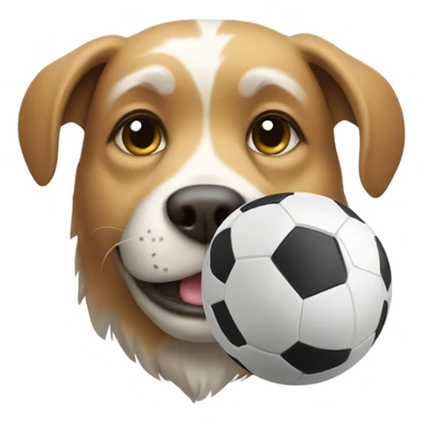 Dog with soccer ball sticker