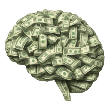 brain made from money sticker