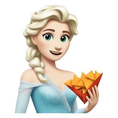 elsa eating spicy sweet chili doritos sticker