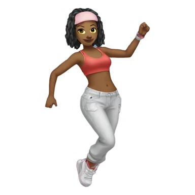 female hip hop dancer emoji sticker