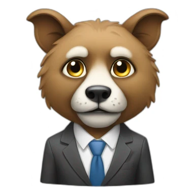 animal looking for work sticker