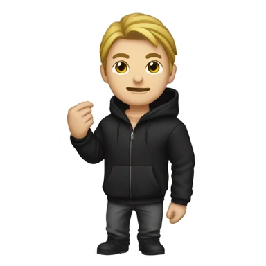 robber with a wad of money but he is white and in black hoodie sticker