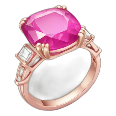 pink stone ring sticker
