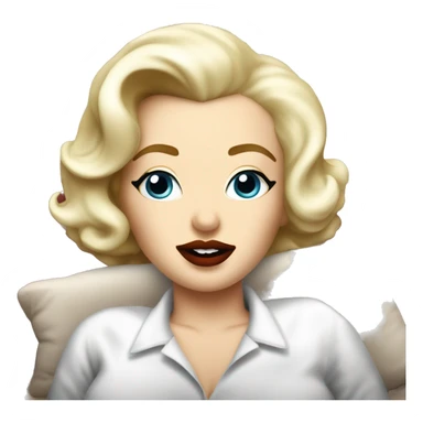 Marylin Monroe Laying on a couch sticker