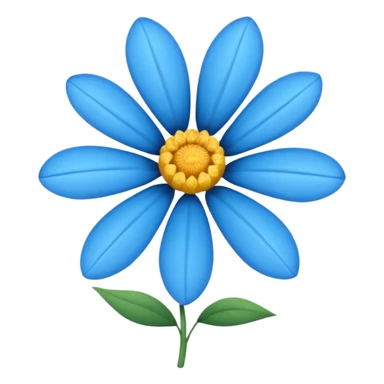 Flor azul com detalhes vivos emoji sticker
