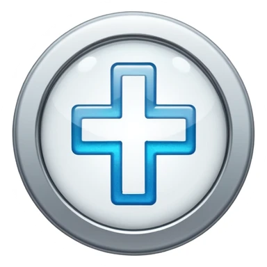 glitter white symbol of hospital sticker