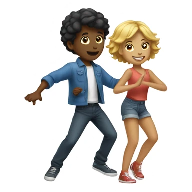 boy dancing with girl sticker
