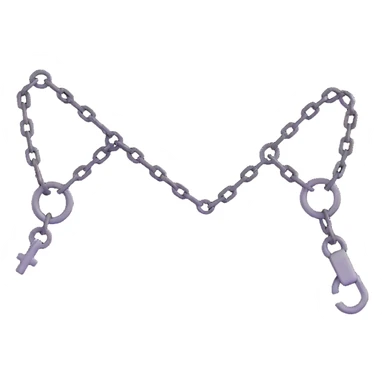 couple connected by a chain sticker