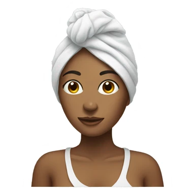 Women with towel sticker