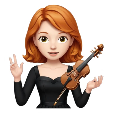 Ginger haired female conducting music sticker